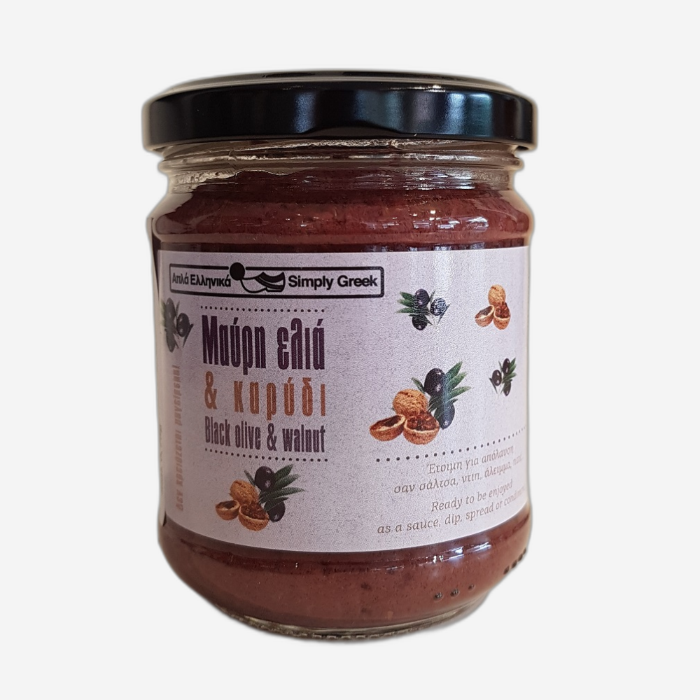 Aufstrich aus schwarzen Oliven und Walnüssen, 200g