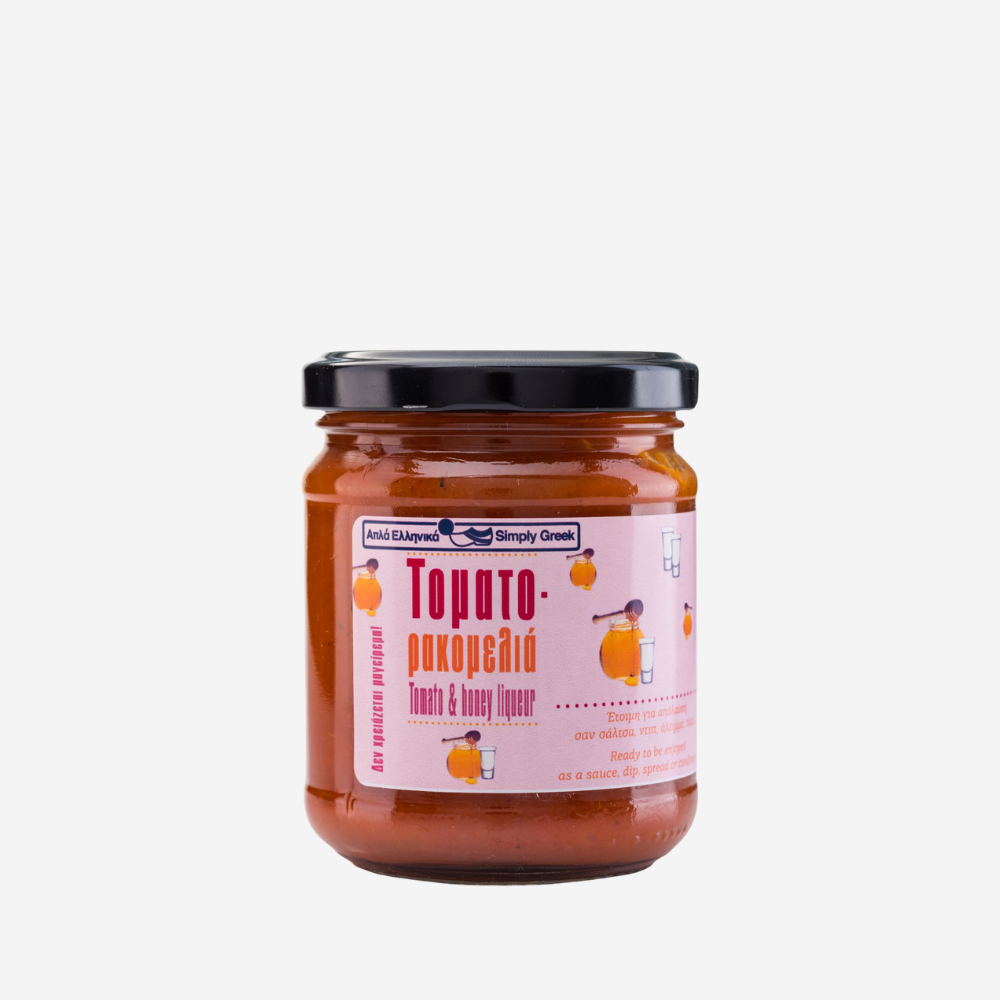 Dip mit Tomaten und Rakomelo (Honiglikör), 200g