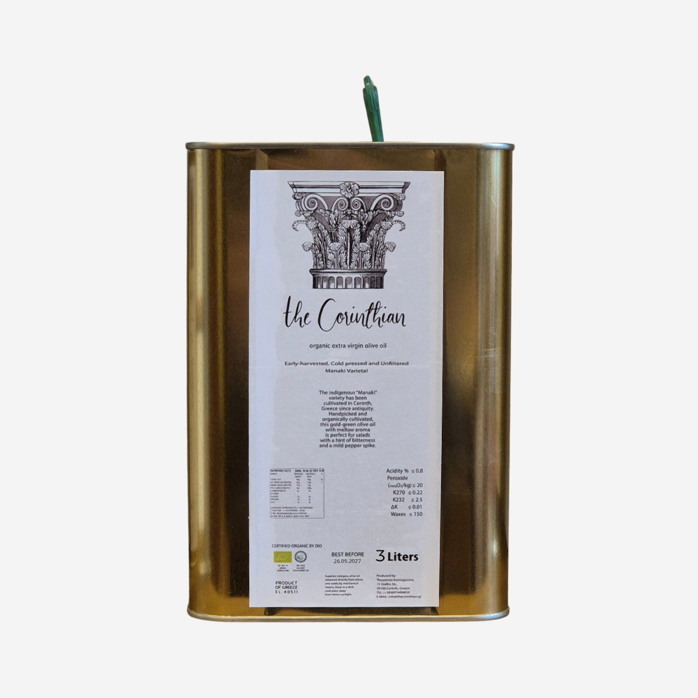 Olivenöl Extra nativ "The Corinthian", Manaki, 3,0l - BIO