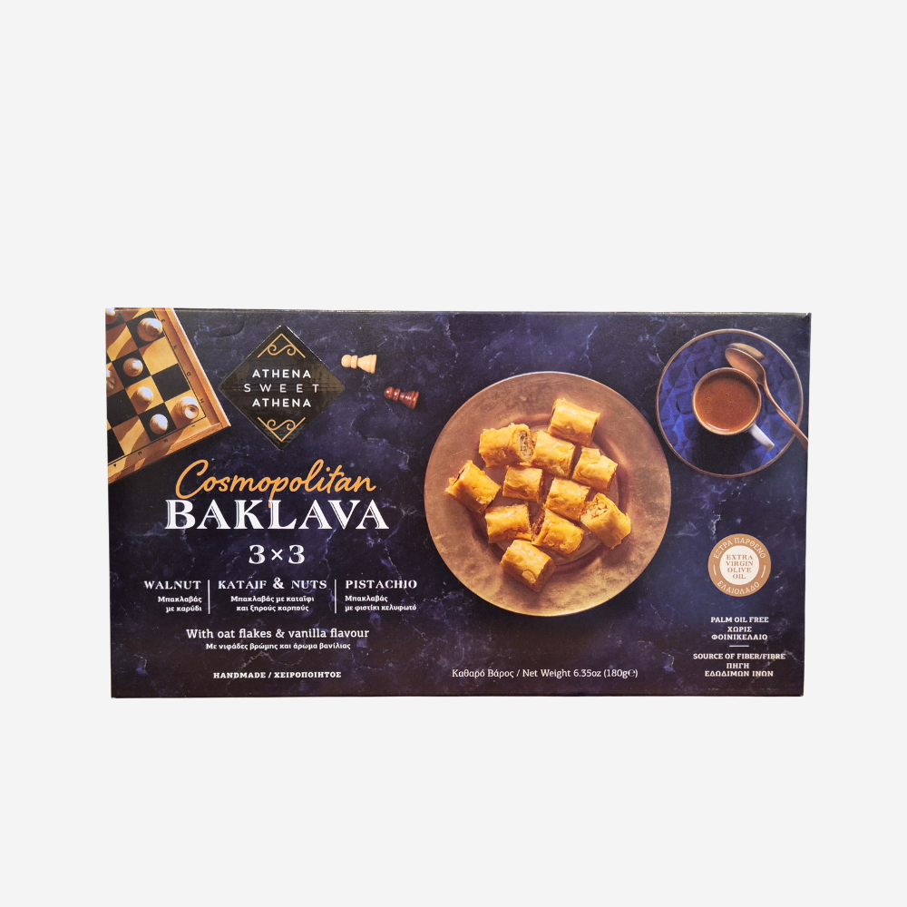 Cosmopolitan Baklava, 3 Sorten, Pistazie/Walnuss/Kataif, 180g