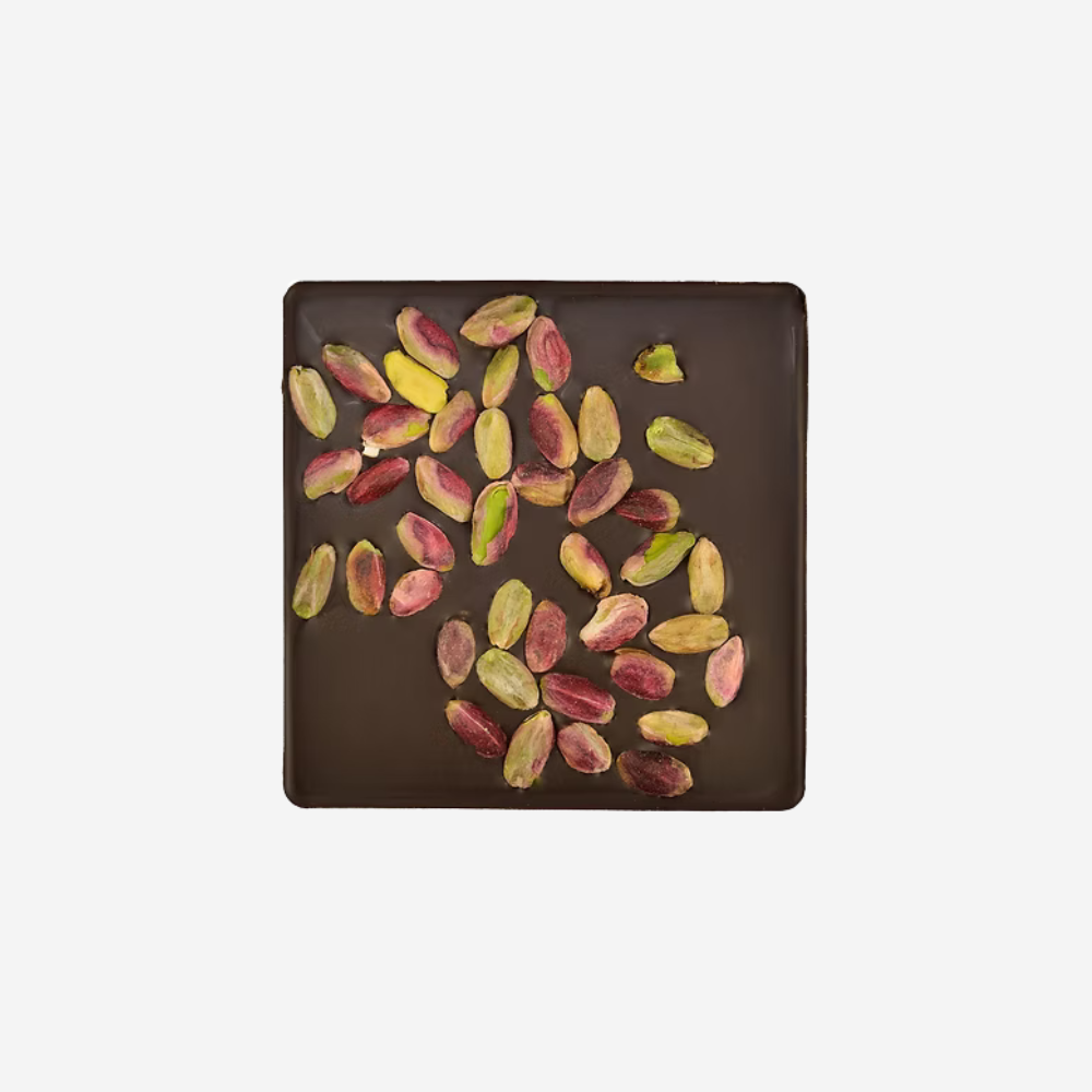 Dunkle Schokolade mit griechischen Pistazien, 90g