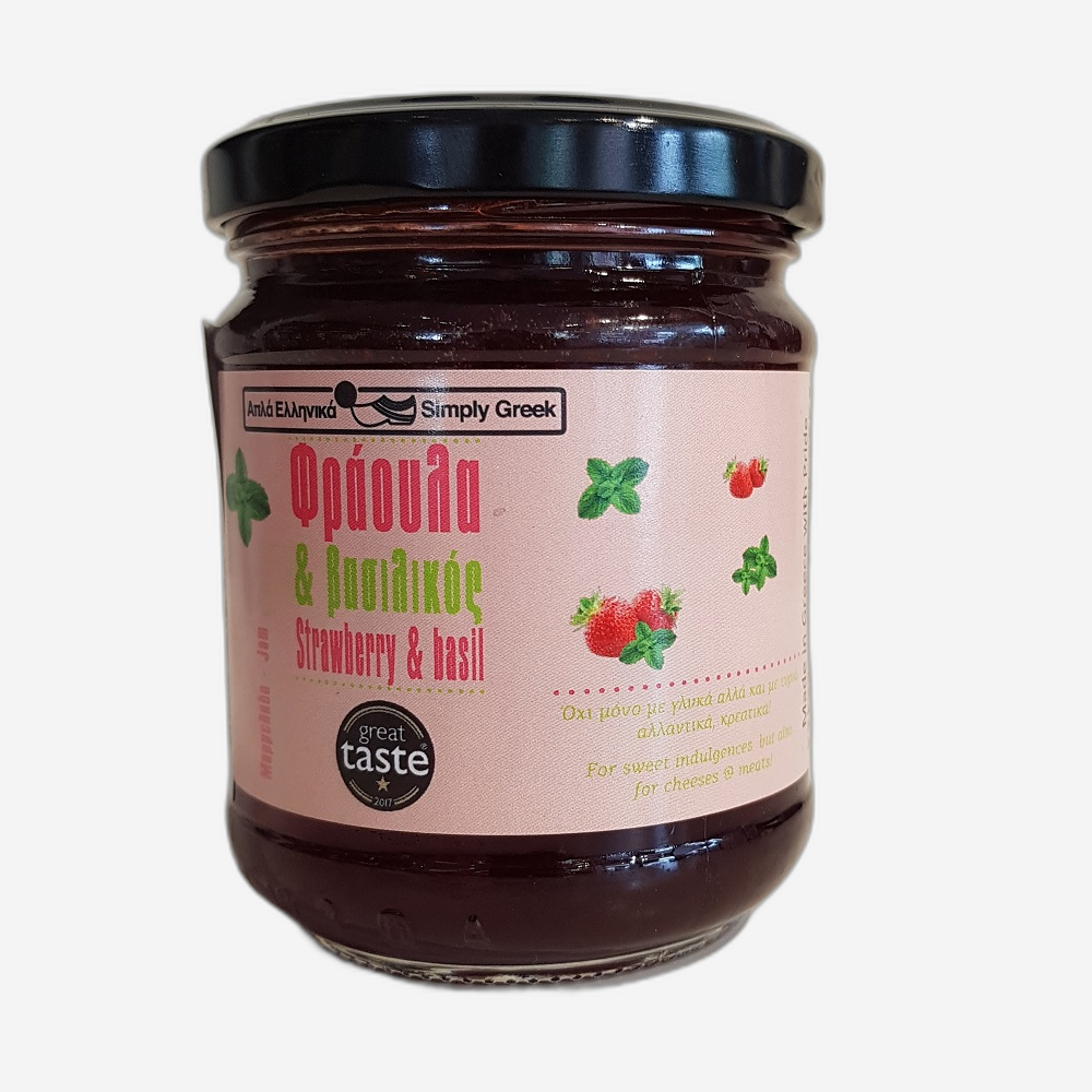 süßer Erdbeeraufstrich mit Basilikum, 260g