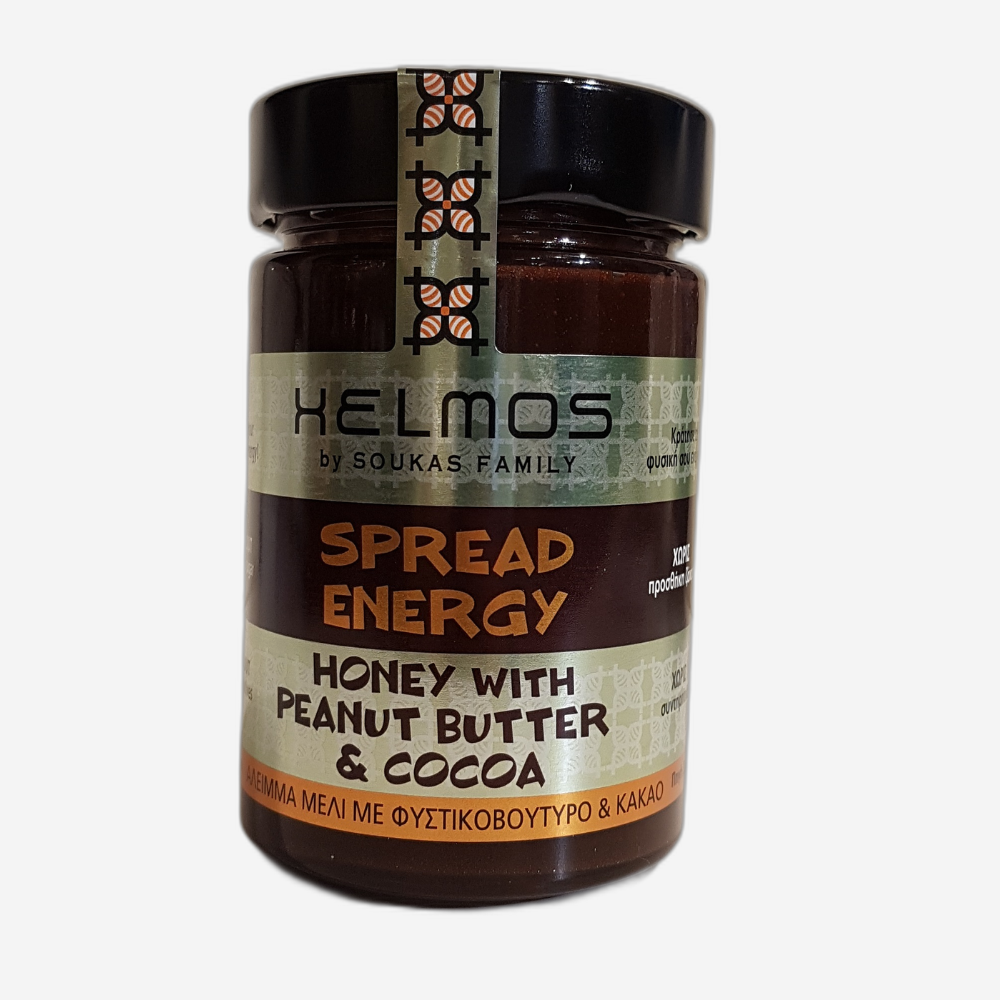 Honigcreme mit Erdnussbutter und gemahlenem Kakao, 390g