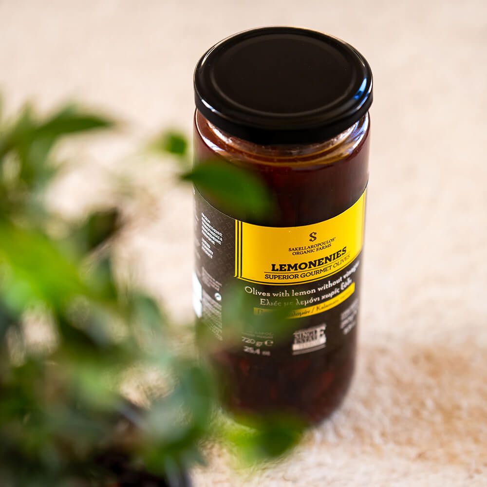 Schwarze Oliven mit Zitrone "Lemonenies", 250g