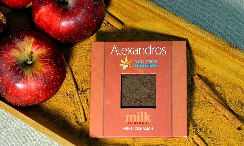 Milchschokolade mit Apfel und Zimt, 90g