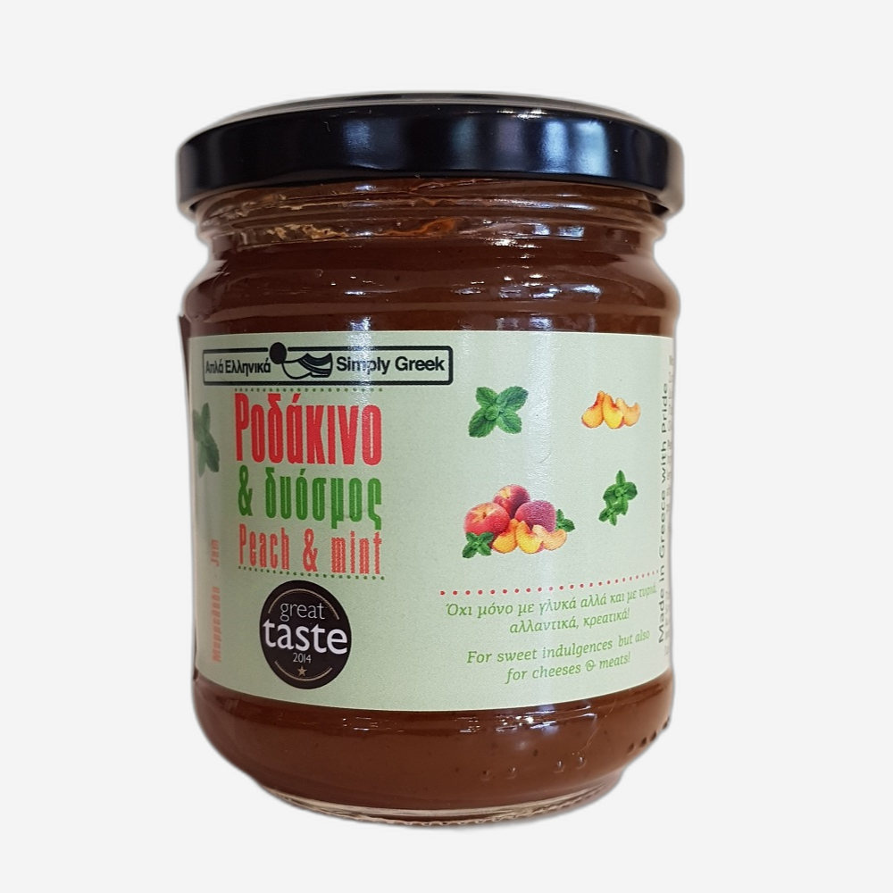 süßer Pfirsichaufstrich mit Minze, 260g
