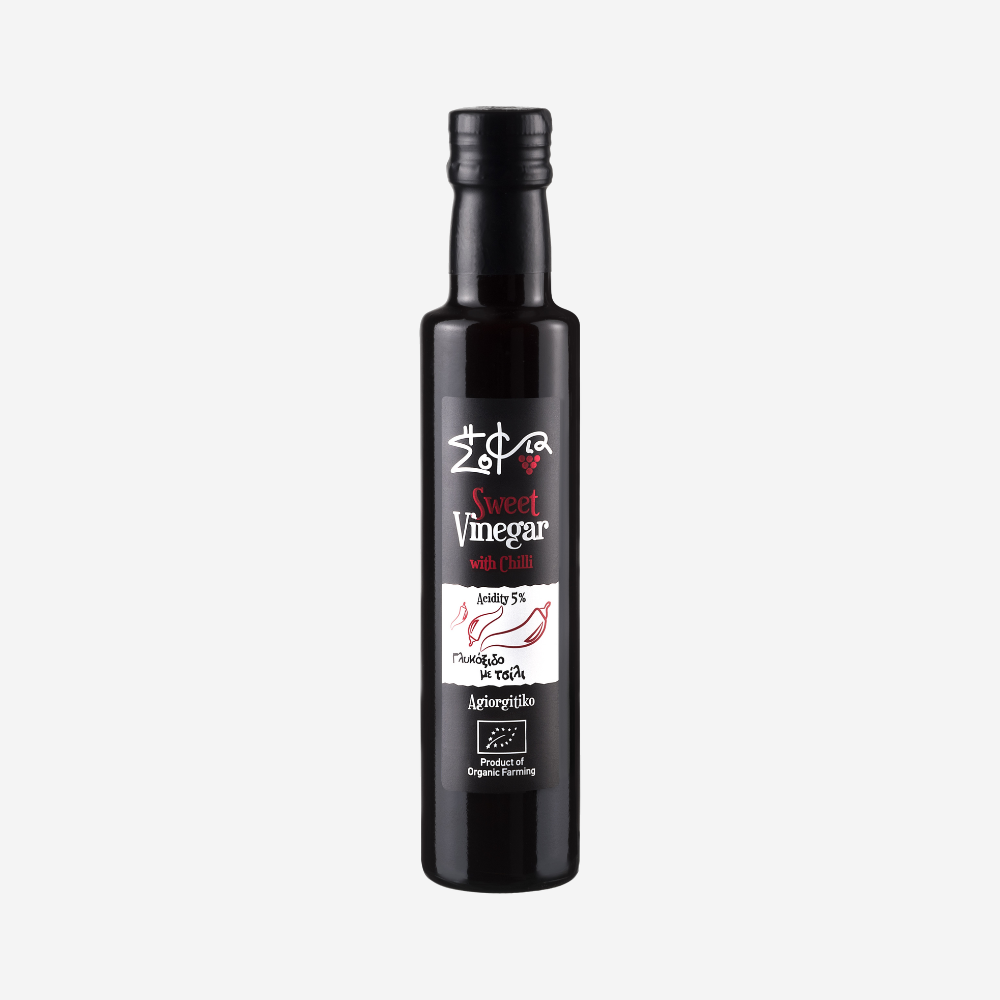Süßer Traubenessig mit Chili, 250ml - BIO
