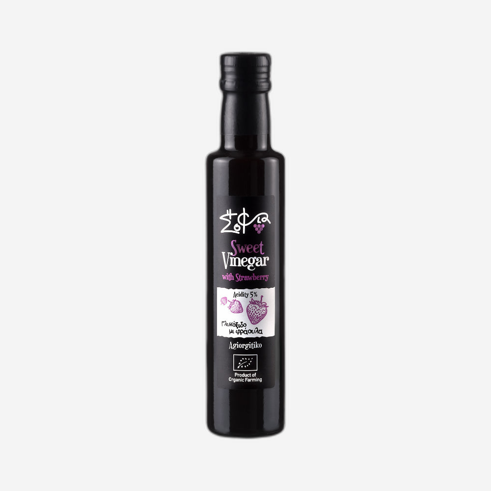 Süßer Traubenessig mit Erdbeeren, 250ml - BIO