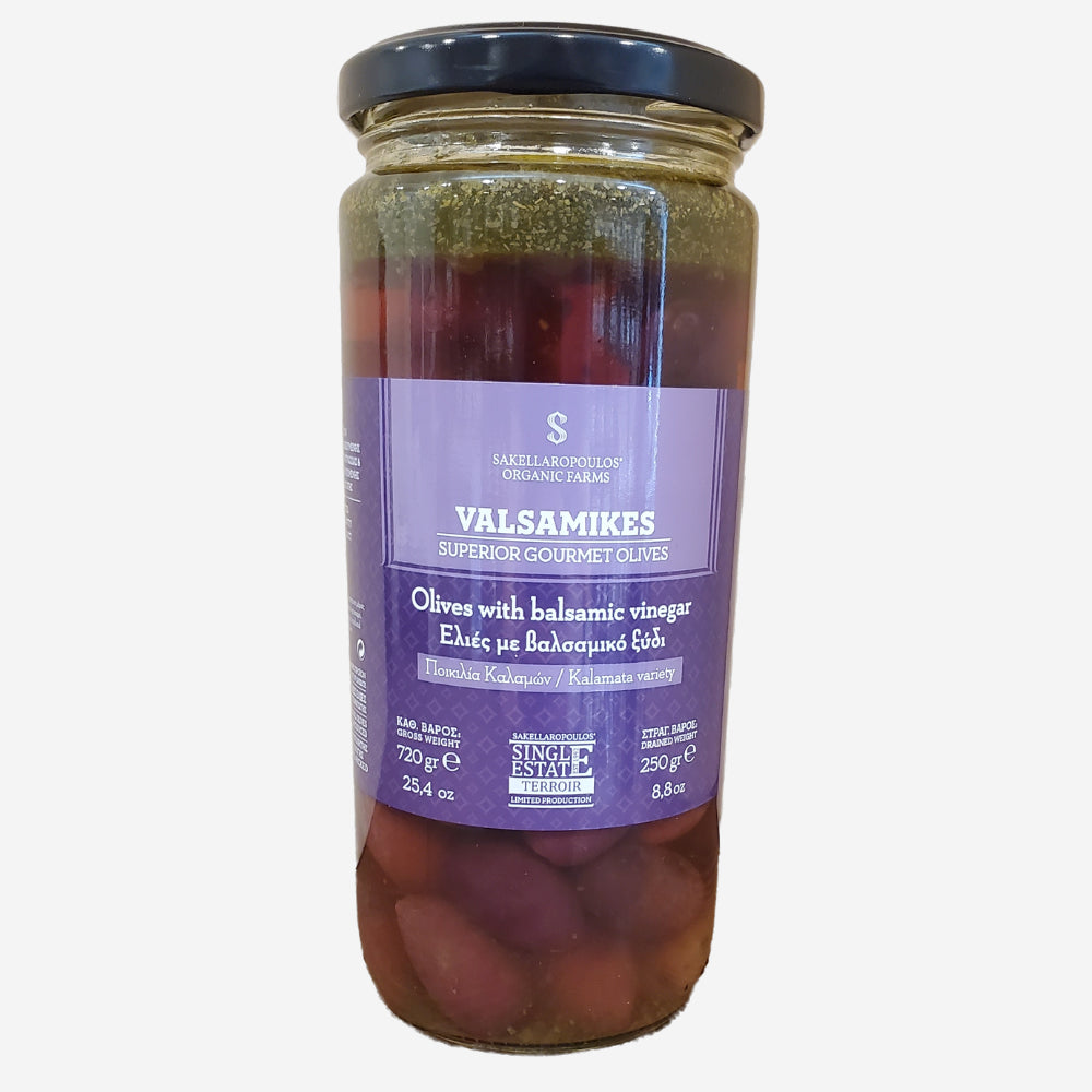 Schwarze Oliven mit Balsamico "Balsamikes", 250g