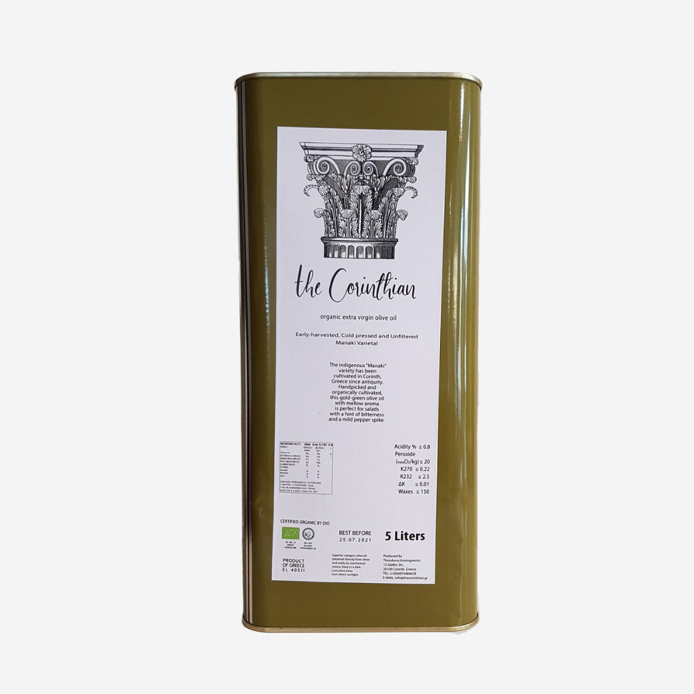 Olivenöl Extra nativ "The Corinthian", Manaki, 5,0l - BIO