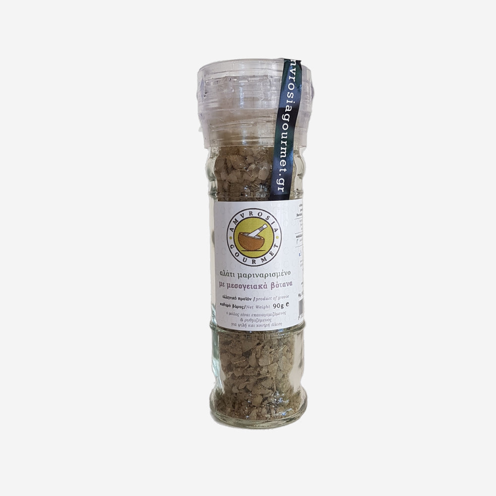 grobes Meersalz mit Kräutern, in der Mühle, 90g