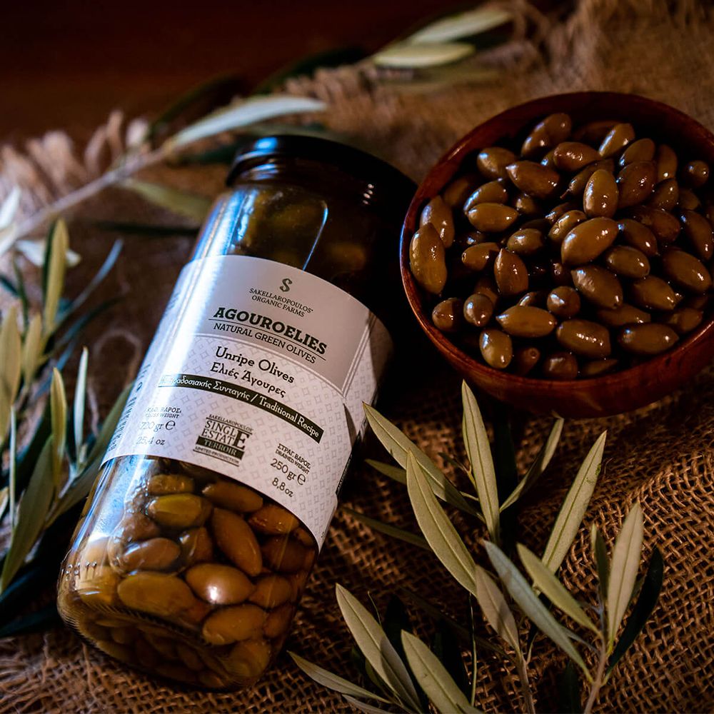 Grüne Oliven "Agouroelies", 250g