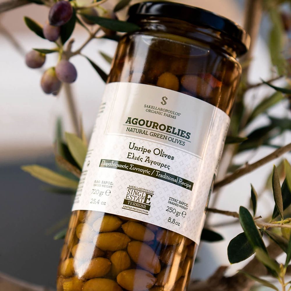 Grüne Oliven "Agouroelies", 250g