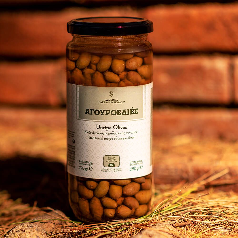 Grüne Oliven "Agouroelies", 250g