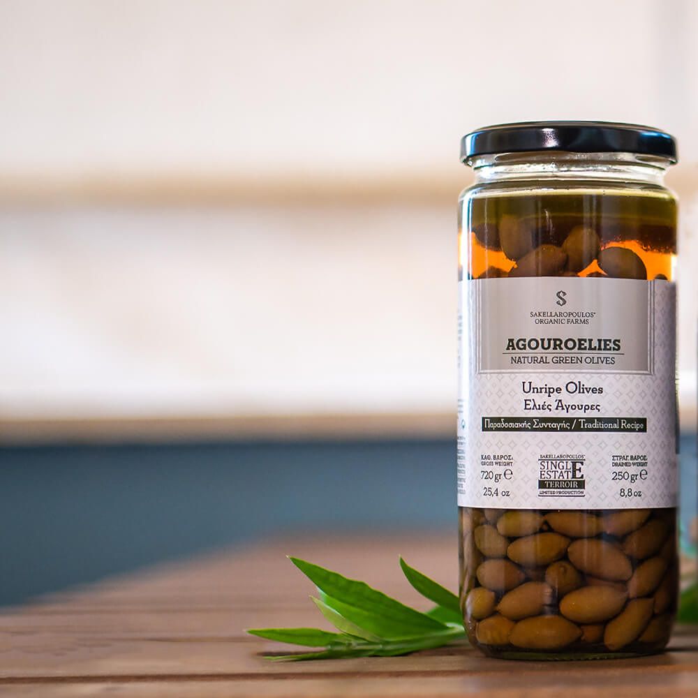 Grüne Oliven "Agouroelies", 250g