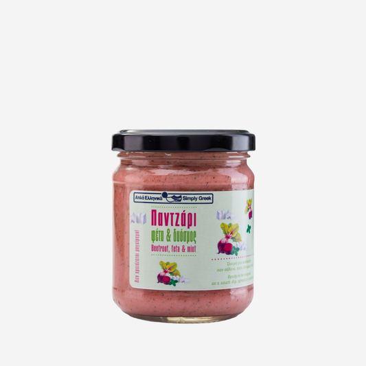 Aufstrich aus roten Rüben, Feta und Minze, 200g