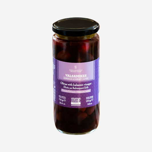 Schwarze Oliven mit Balsamico "Balsamikes", 250g