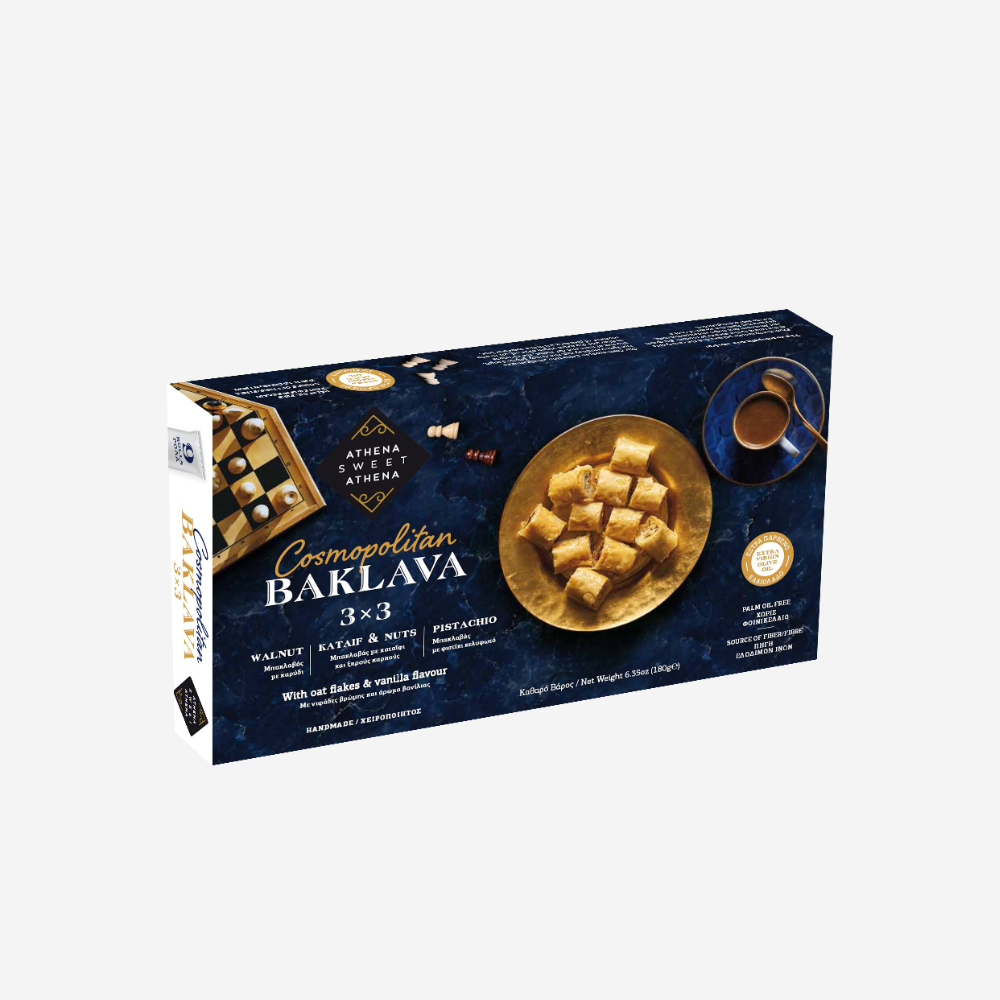 Cosmopolitan Baklava, 3 Sorten, Pistazie/Walnuss/Kataif, 180g