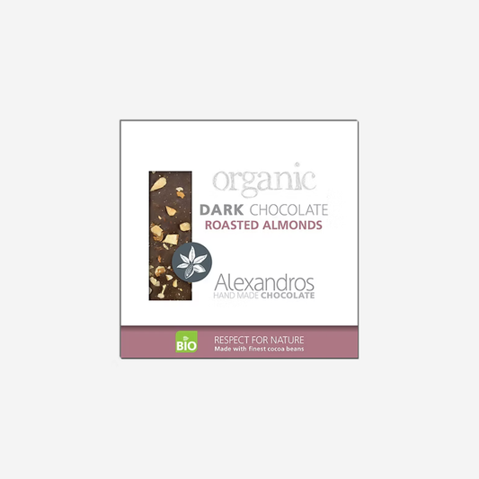 Dunkle Schokolade mit gerösteten Mandeln, 90g - BIO