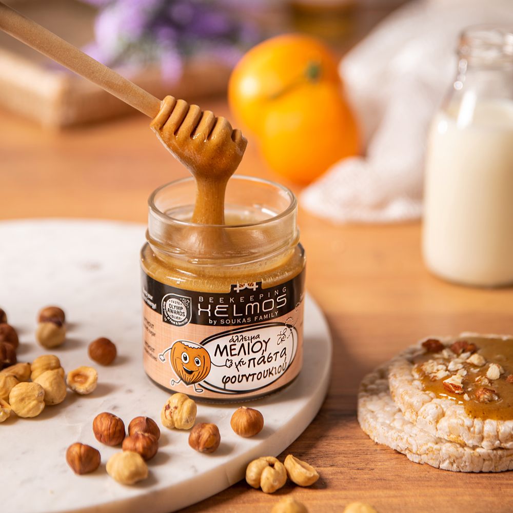 Honigcreme mit gemahlenen Haselnüssen, 300g