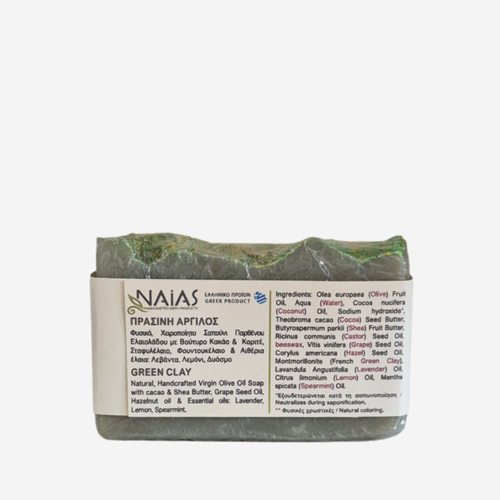 handgemachte Olivenölseife "grüner Ton", ca 90g