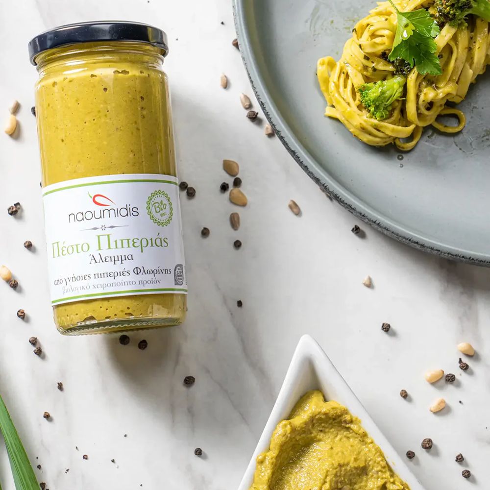 Pesto aus grünen Florina-Paprika, 260g - BIO