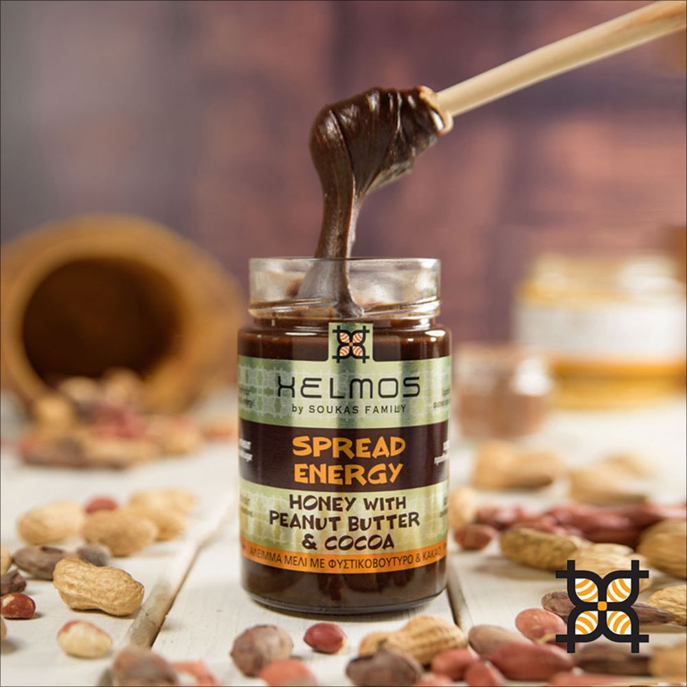 Honigcreme mit Erdnussbutter und gemahlenem Kakao, 390g
