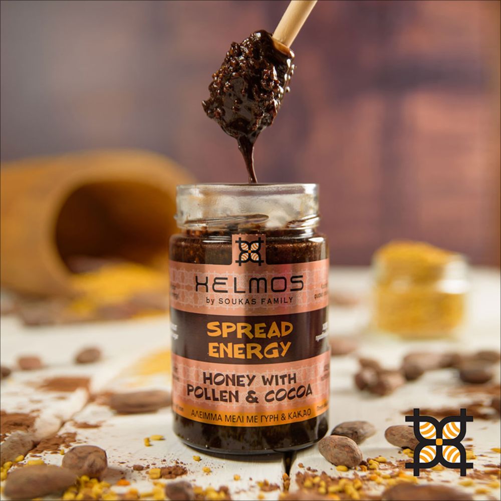 Honigcreme mit Blütenpollen und gemahlenem Kakao, 420g