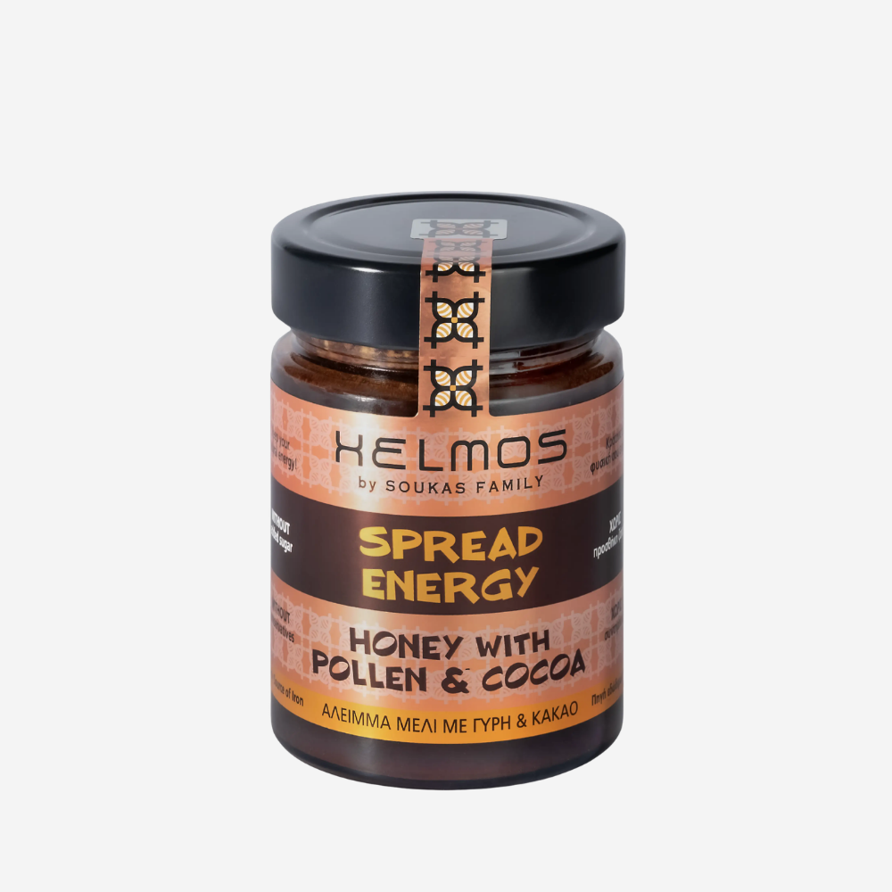 Honigcreme mit Blütenpollen und gemahlenem Kakao, 420g