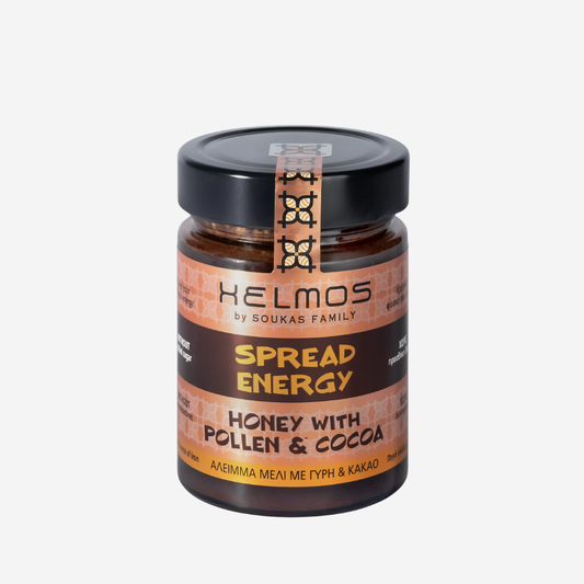 Honigcreme mit Blütenpollen und gemahlenem Kakao, 420g