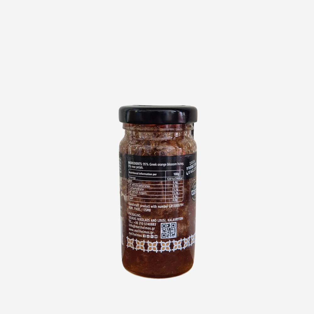 Orangenblütenhonig mit Rosenblüten, 120g