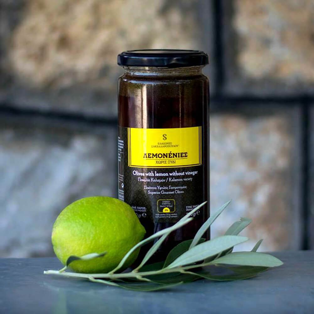 Schwarze Oliven mit Zitrone "Lemonenies", 250g