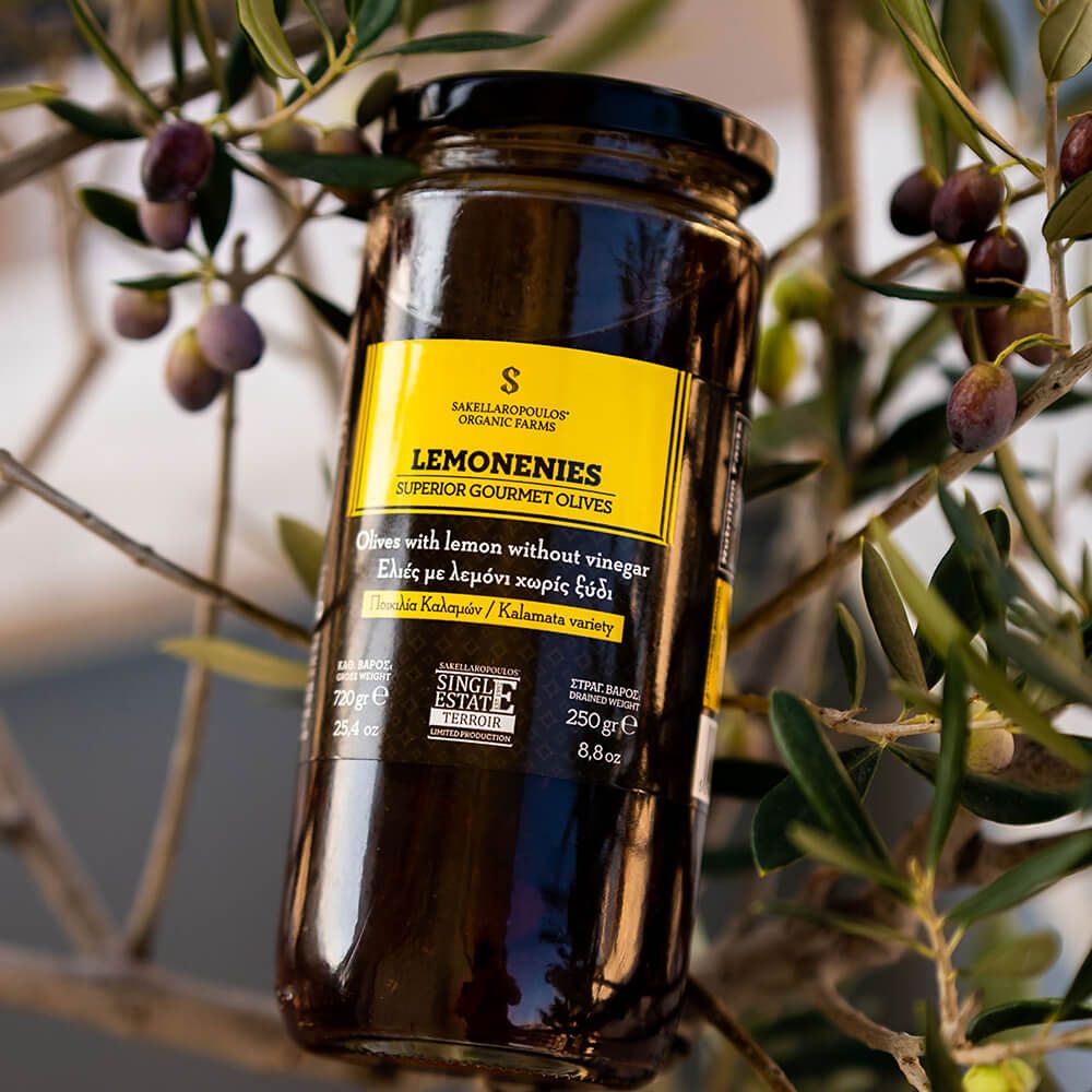 Schwarze Oliven mit Zitrone "Lemonenies", 250g