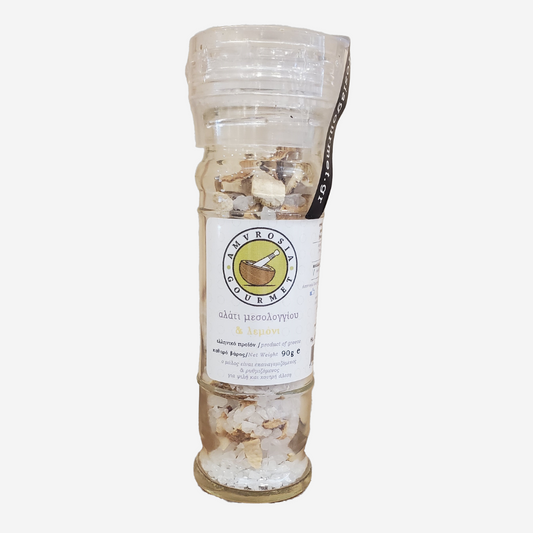 grobes Meersalz mit Zitrone, in der Mühle, 90g