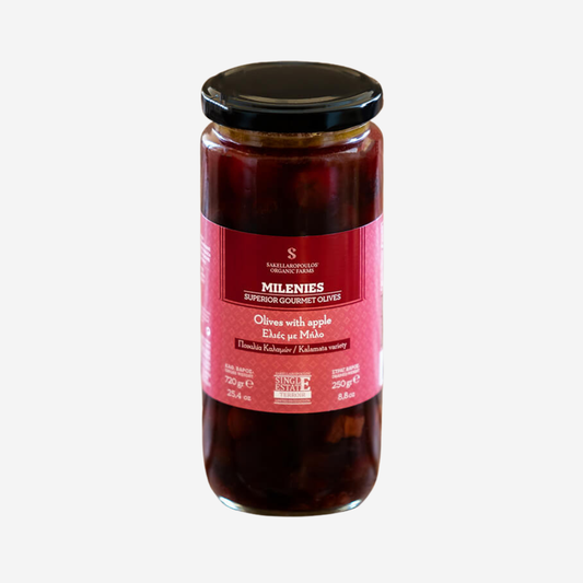 Schwarze Oliven mit Apfel "Milenies", 250g