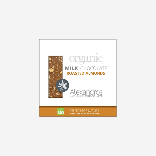 Milchschokolade mit gerösteten Mandeln, 90g - BIO
