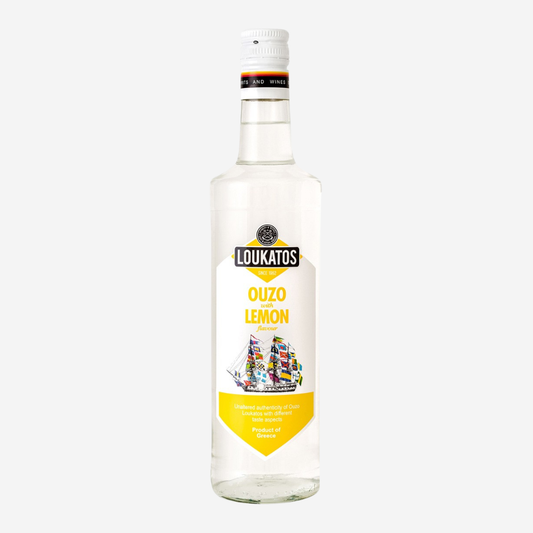 Ouzo mit Zitronengeschmack "Loukatos"