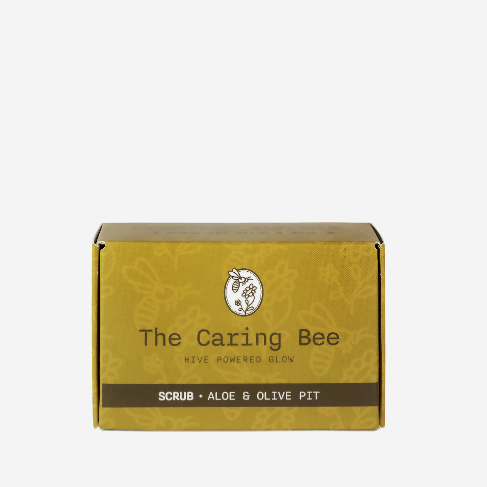 Peelingseife "The Caring Bee" mit Aloe Vera und Olivenkernen, 110g