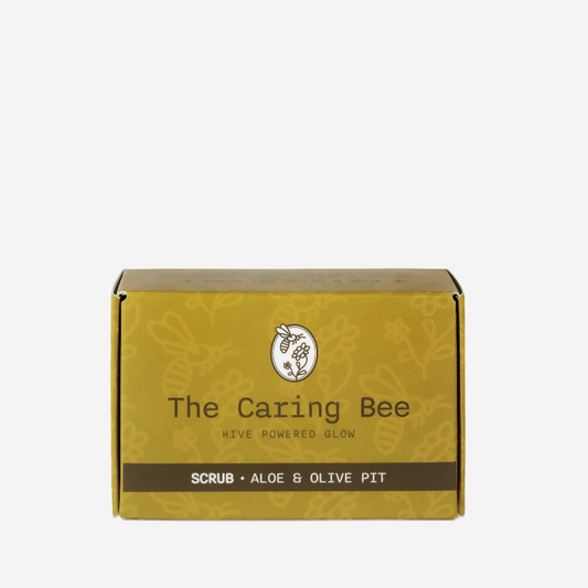 Peelingseife "The Caring Bee" mit Aloe Vera und Olivenkernen, 110g