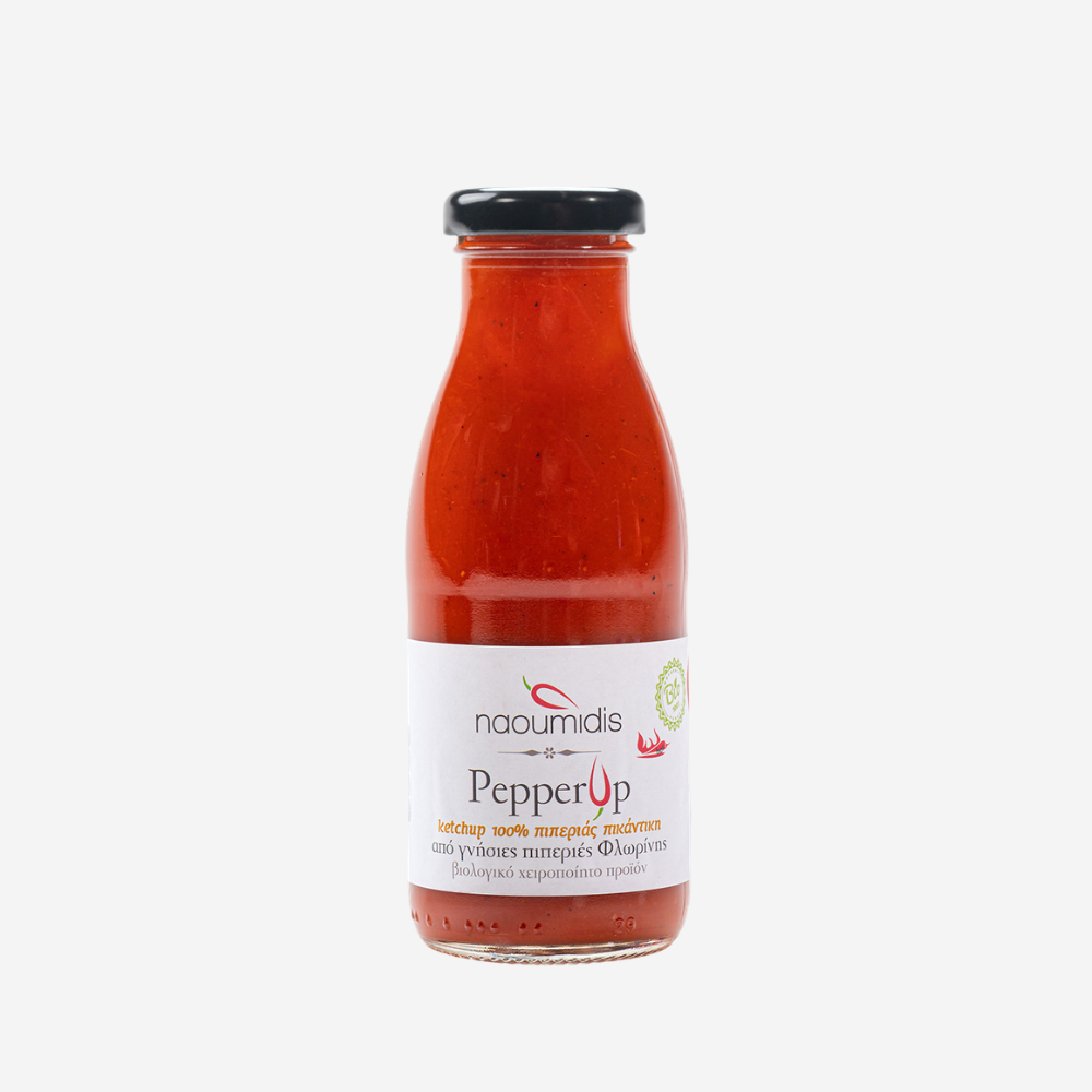"PepperUp", Ketchup aus Florina-Paprika und Tomaten, scharf, 270g  - BIO