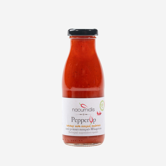"PepperUp", Ketchup aus Florina-Paprika und Tomaten, scharf, 270g  - BIO