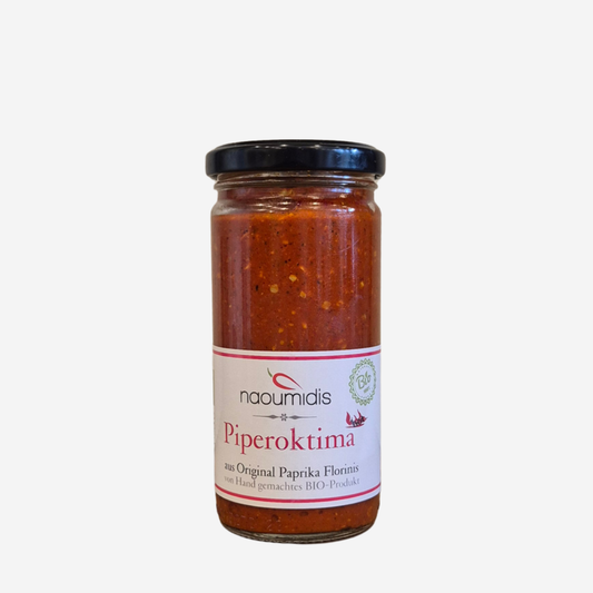 "Piperoktima", Aufstrich mit scharfen roten Florina-Paprika, 235g - BIO