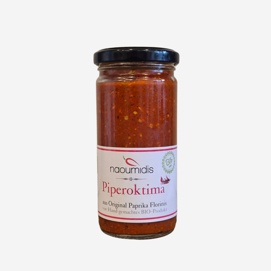 "Piperoktima", Aufstrich mit scharfen roten Florina-Paprika, 235g - BIO