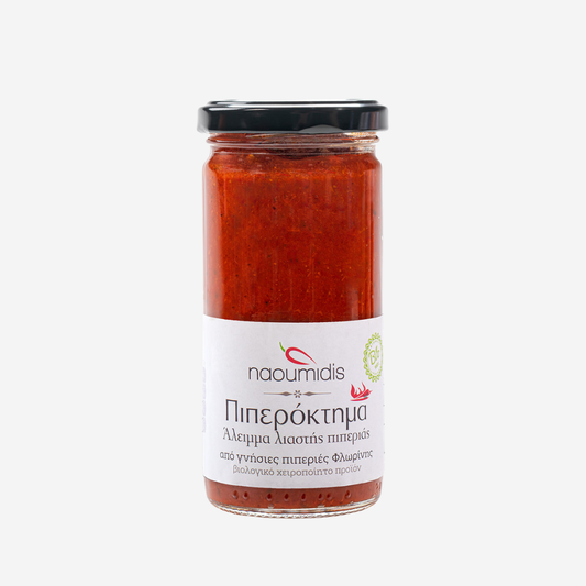 "Piperoktima", Aufstrich mit scharfen roten Florina-Paprika, 260g - BIO