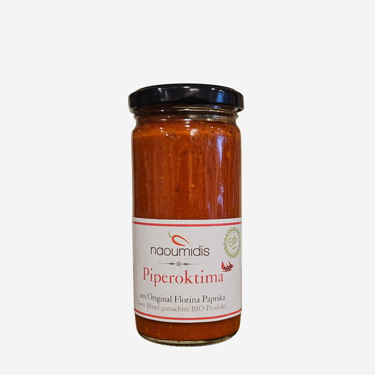 "Piperoktima", Aufstrich mit scharfen roten Florina-Paprika, 260g - BIO
