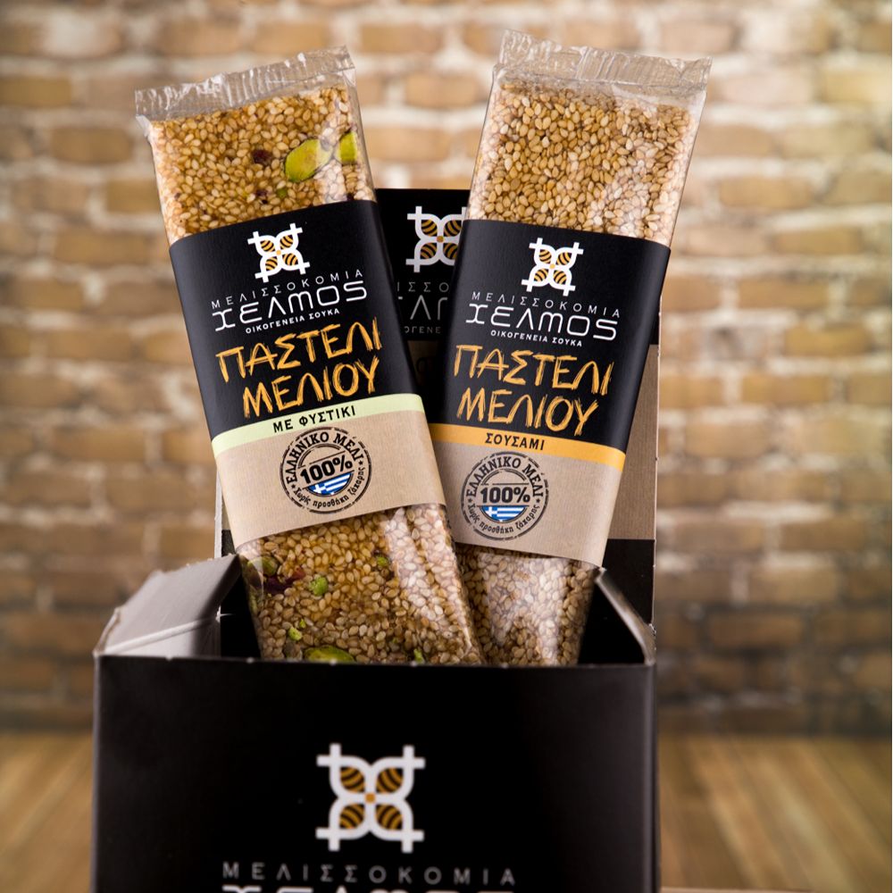 Sesamriegel mit Honig und Pistazien aus Aegina g.g.U. "Pasteli", 75g