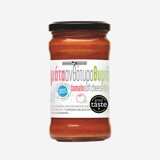 Tomatensauce mit Anthotyro (Weichkäse) und Thymian, 280g